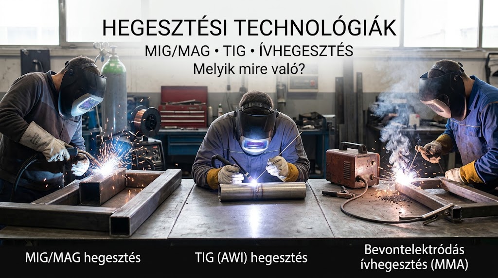Hegesztési technológiák összehasonlítása: MIG/MAG, TIG és ívhegesztés – melyik mire való? 2 - Egyedi acélszerkezet gyártás - Trison Metal Kft. Budapest